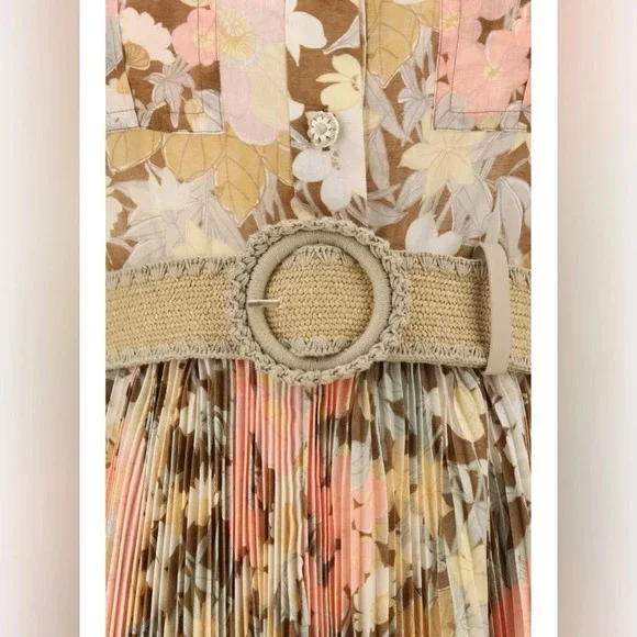 Zimmermann Pop Pleated Shirt Dress - Picture 3 of 8